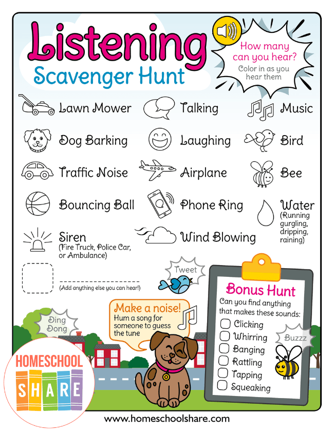 Free Printable Scavenger Hunts For Kids Homeschool Share