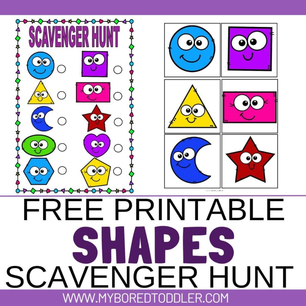 FREE Printable Shapes Scavenger Hunt For Toddlers My Bored Toddler