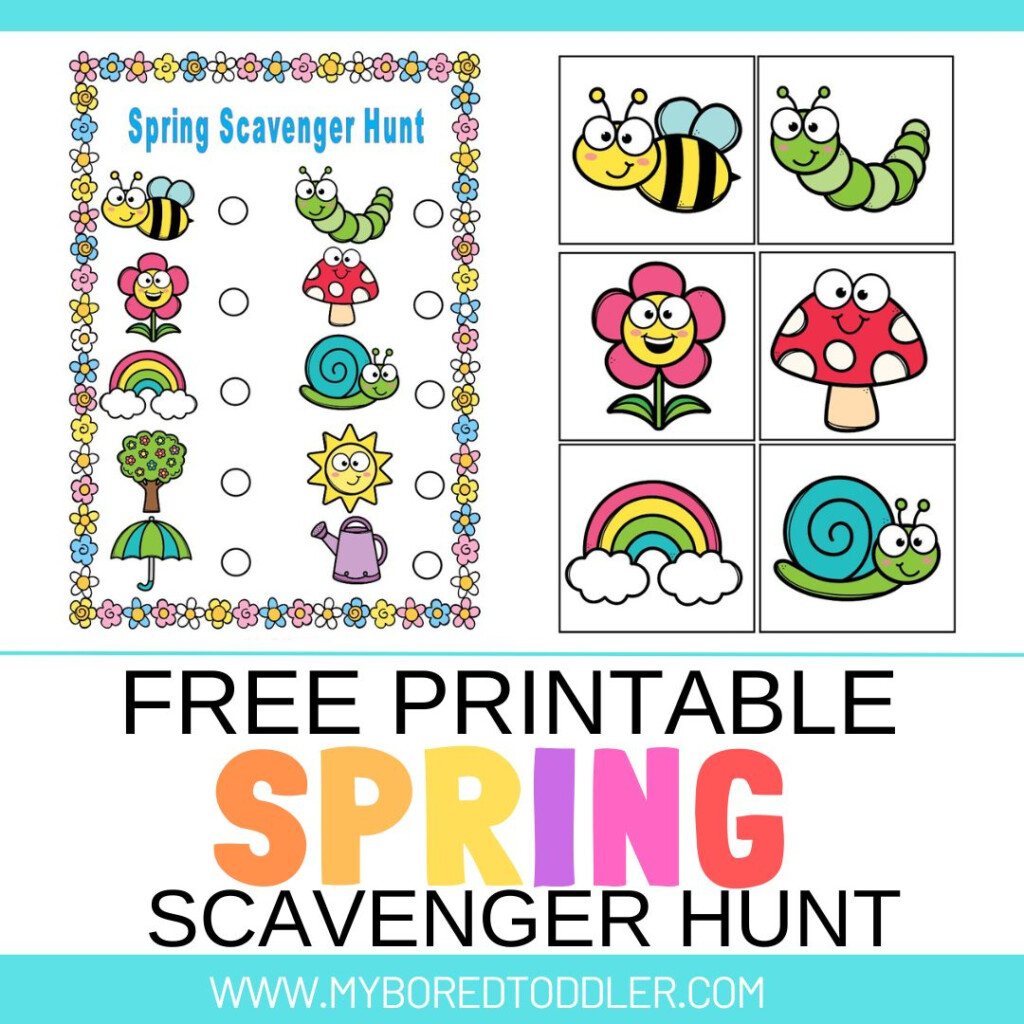 Free Printable Spring Scavenger Hunt For Toddlers And Preschoolers 