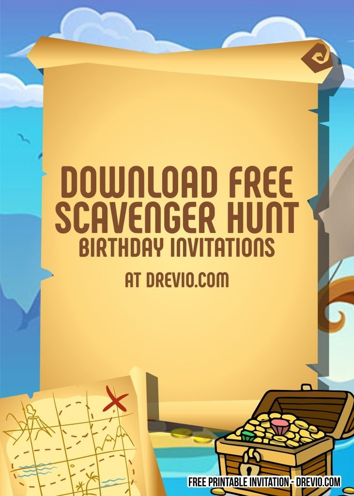 FREE Scavenger Hunt Birthday Invitation Templates Download Hundreds 