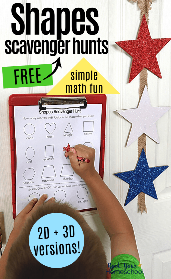 Free Shapes Scavenger Hunt Printables For Simple Math Fun Rock Your 