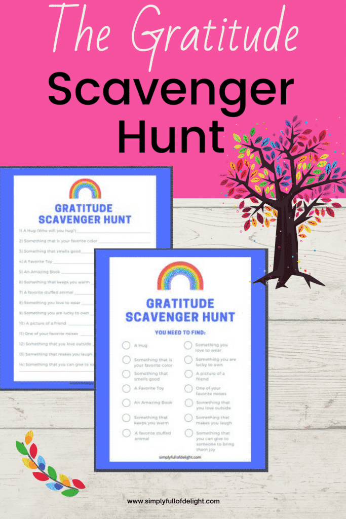 Gratitude Scavenger Hunt Free Printable Simply Full Of Delight