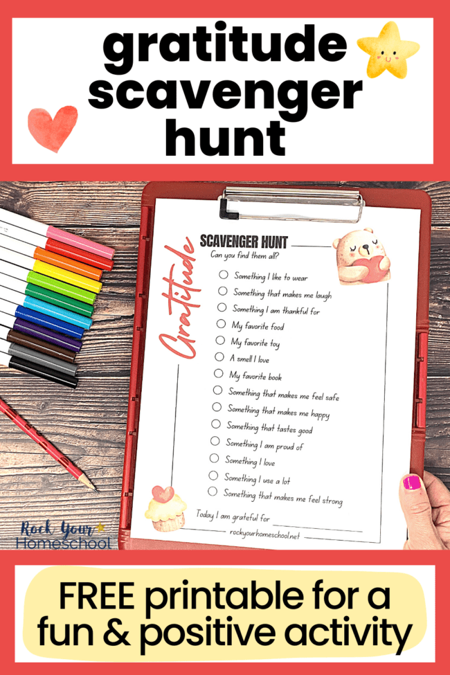 Gratitude Scavenger Hunt Fun Way For Kids To Be Thankful Free 