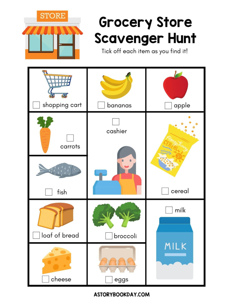 Have Fun With This Free Printable Grocery Store Scavenger Hunt For Kids