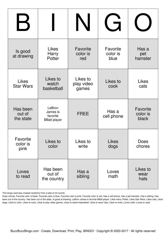 Human Scavenger Hunt Bingo Cards To Download Print And Customize 