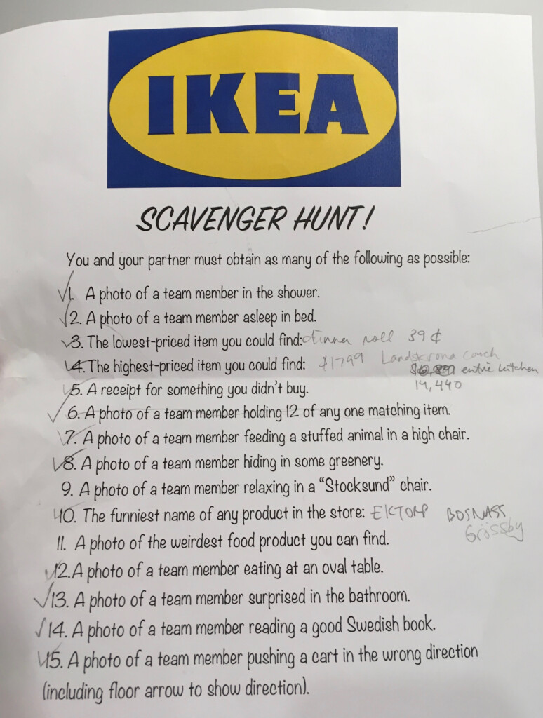 Ikea Scavenger Hunt A Love Letter To Food