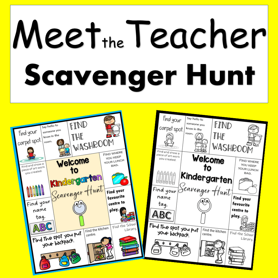 Meet The Teacher Back To School Night Scavenger Hunt Hands On 