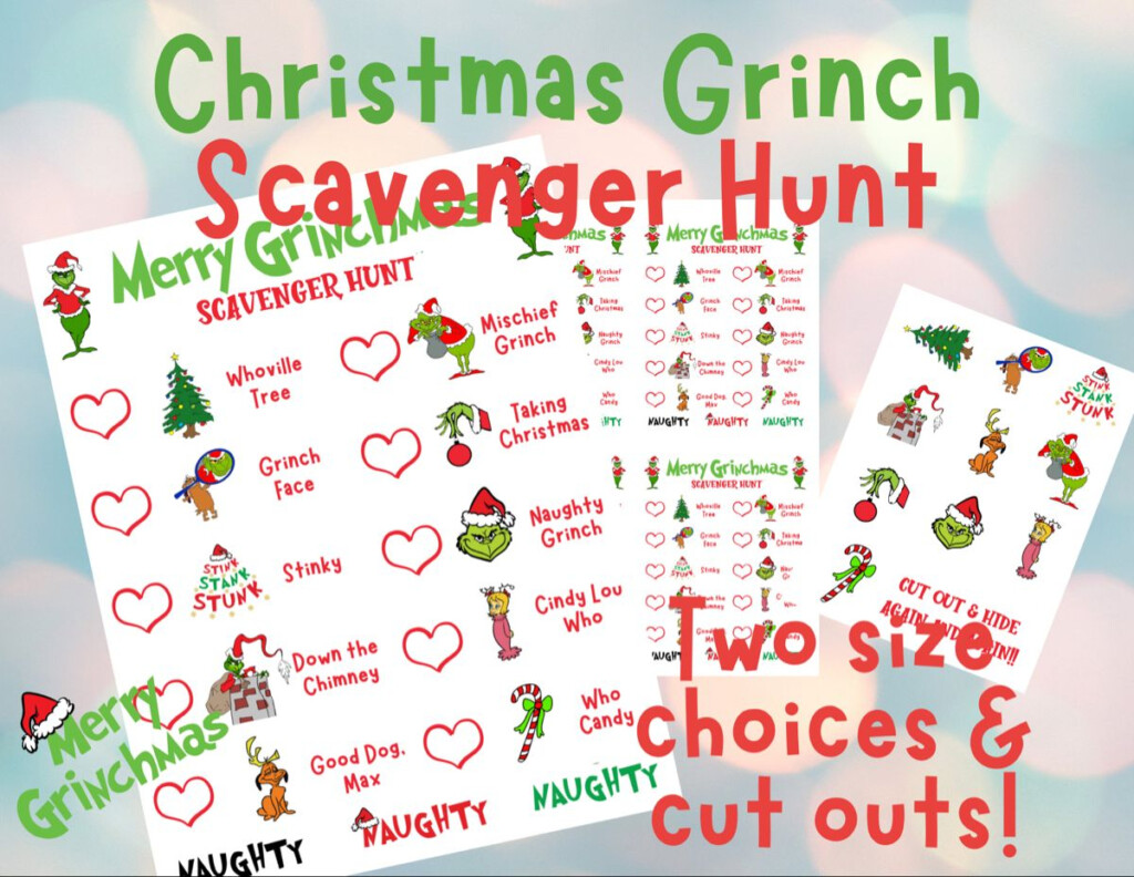 Merry Grinchmas Scavenger Hunt Grinch Activity Christmas Scavenger Hunt 