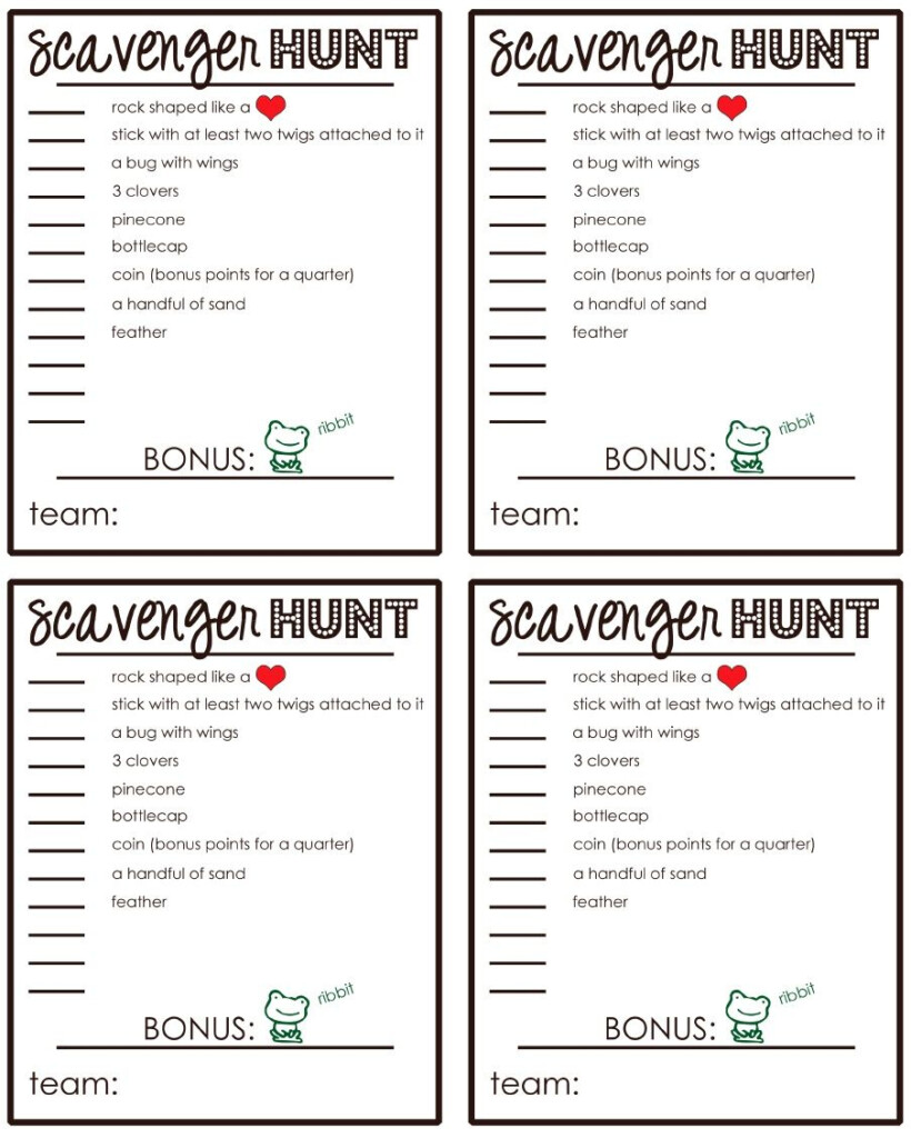 Minecraft Scavenger Hunt Printable