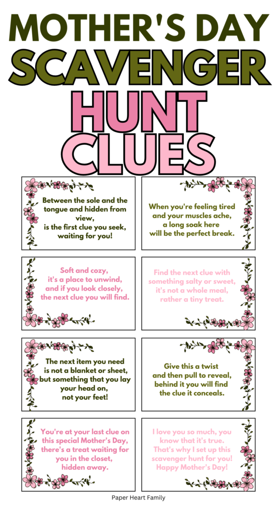 Mother s Day Scavenger Hunt That Your Mom Will Love