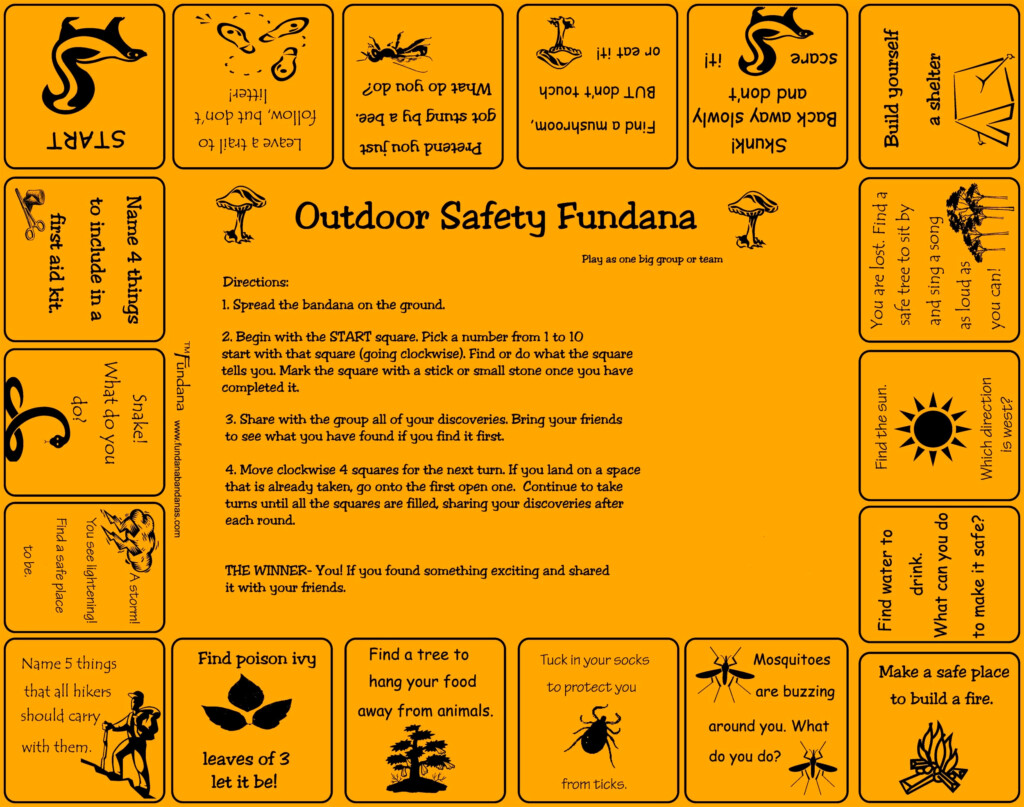 Outdoor Safety Scavenger Hunt Game Great For Scouts Badges Camping A 