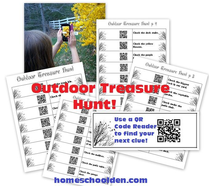 Outdoor Treasure Hunt With QR Codes Free Printable Outdoor 