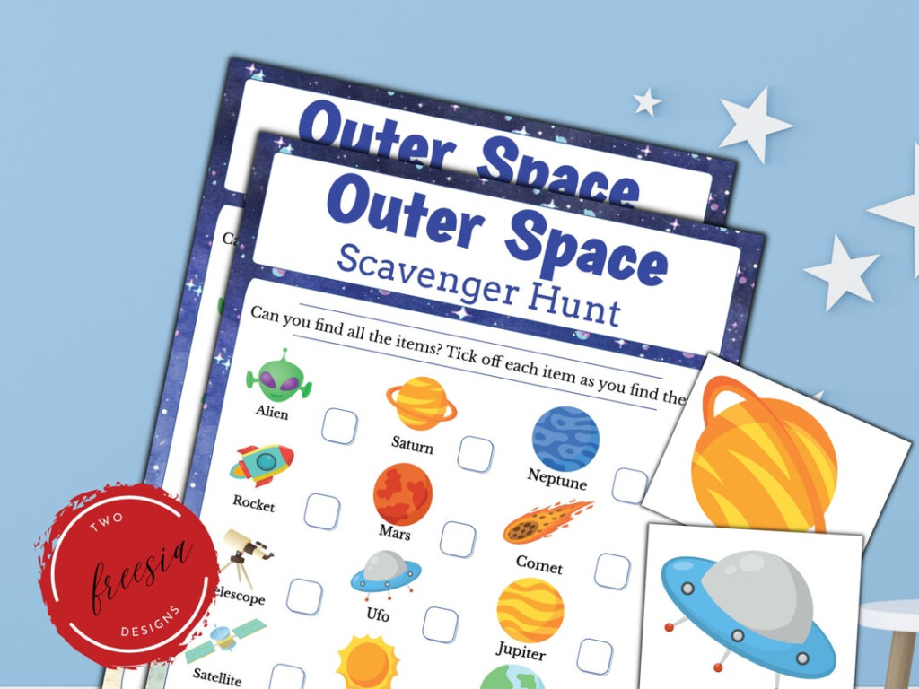 Outer Space Scavenger Hunt Printable Space Treasure Hunt For Kids 