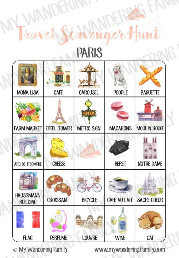 Paris Scavenger Hunt Game PRINTABLE Instant Download Game Etsy In 