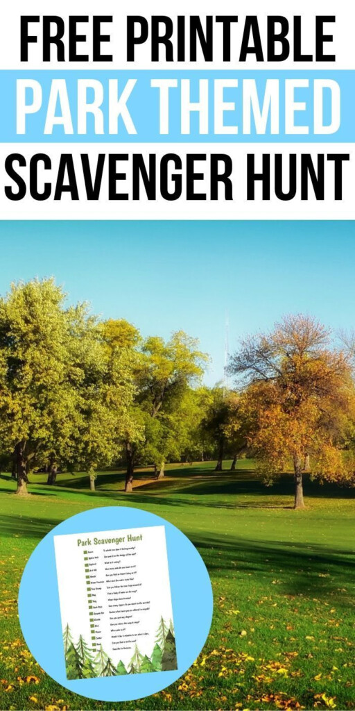 Park Scavenger Hunt Free Printable