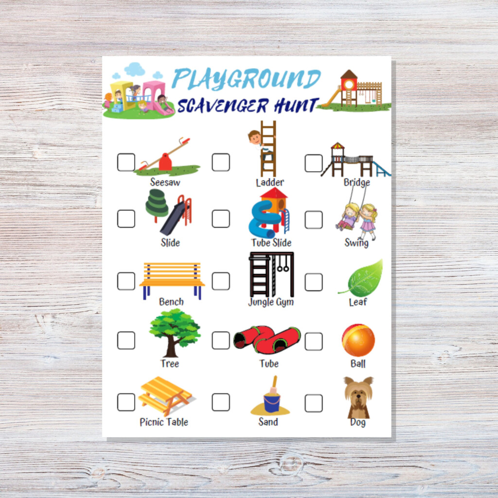 Playground Scavenger Hunt Printable Outdoor Scavenger Hunt Scavenger 