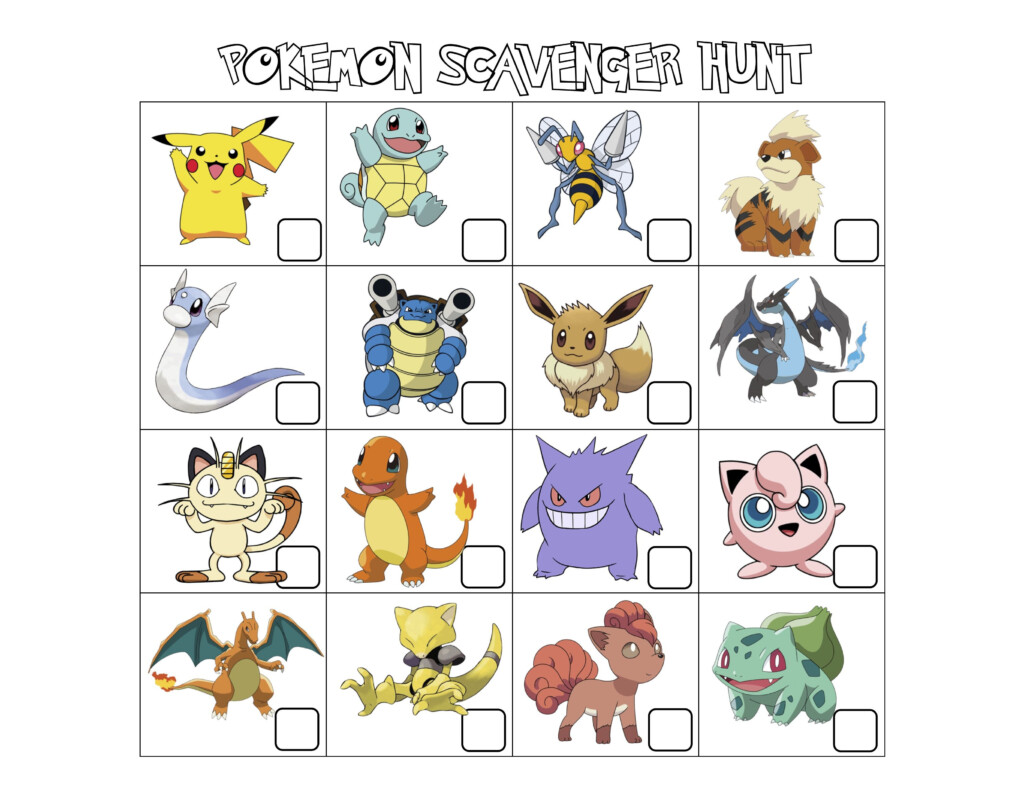 Pokemon Scavenger Hunt Printable Clues Pokemon Themed Party 