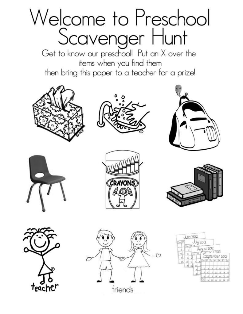 Preschool Open House FREE Printable Scavenger Hunt Tips From A 