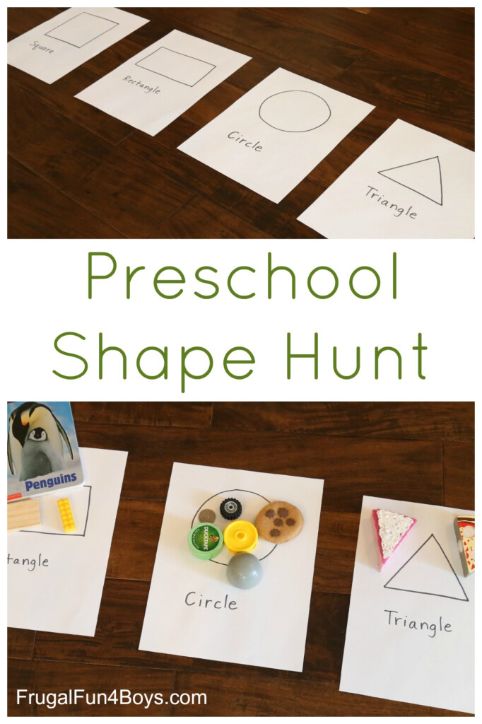 Preschool Shape Scavenger Hunt Frugal Fun For Boys And Girls