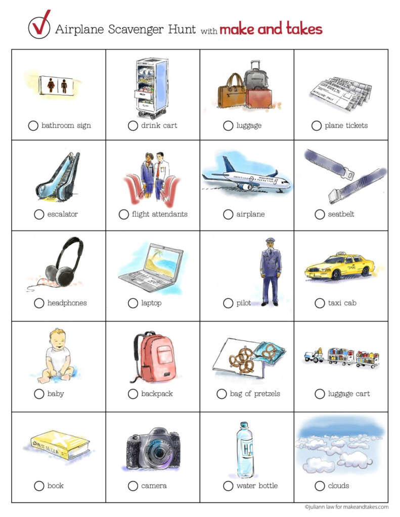 Printable Airplane Scavenger Hunt For Kids Alaska Airlines News