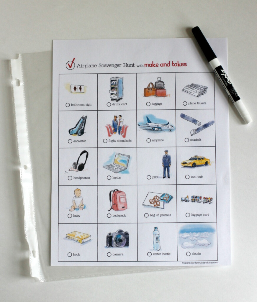 Printable Airplane Scavenger Hunt For Kids Alaska Airlines News