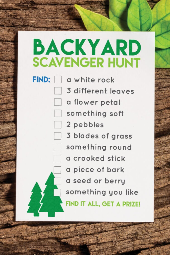 Printable Back Yard Scavenger Hunt Hey Let s Make Stuff