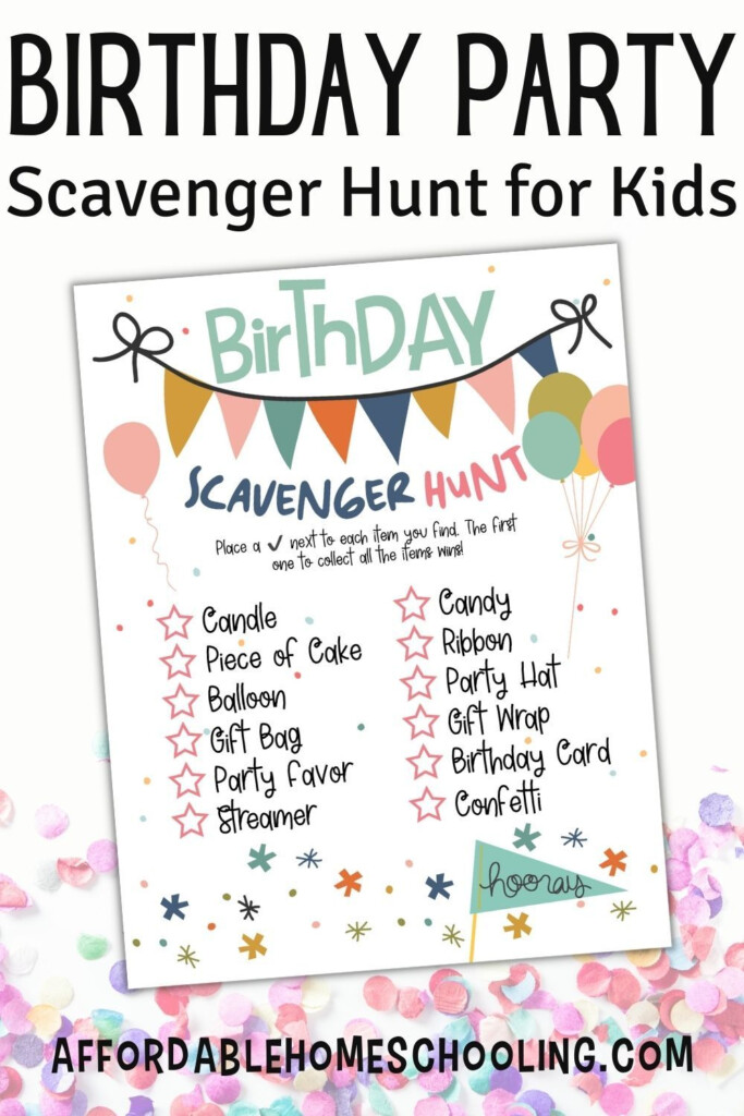 Printable Birthday Scavenger Hunt Printable Computer Tools