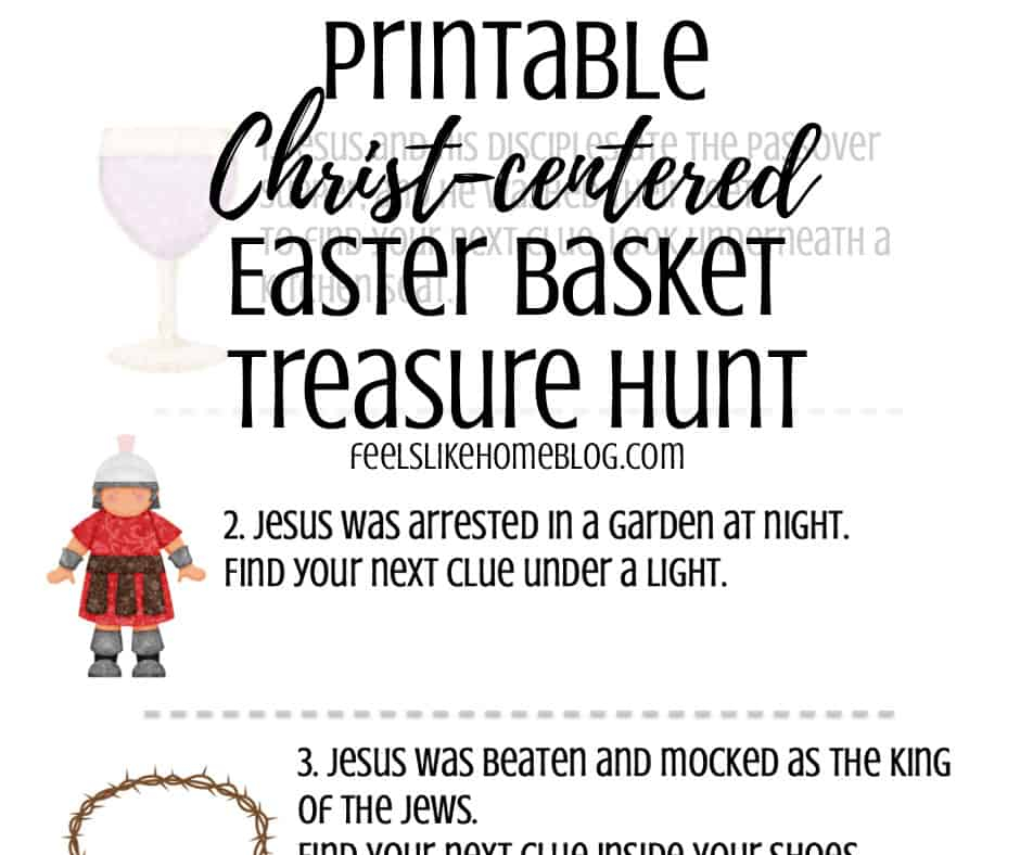 Printable Christ Centered Easter Basket Scavenger Hunt