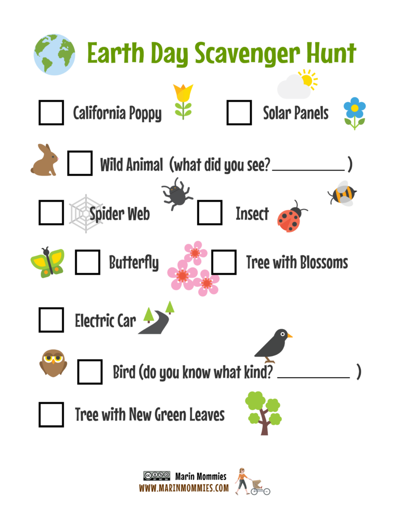 Printable Earth Day Scavenger Hunt