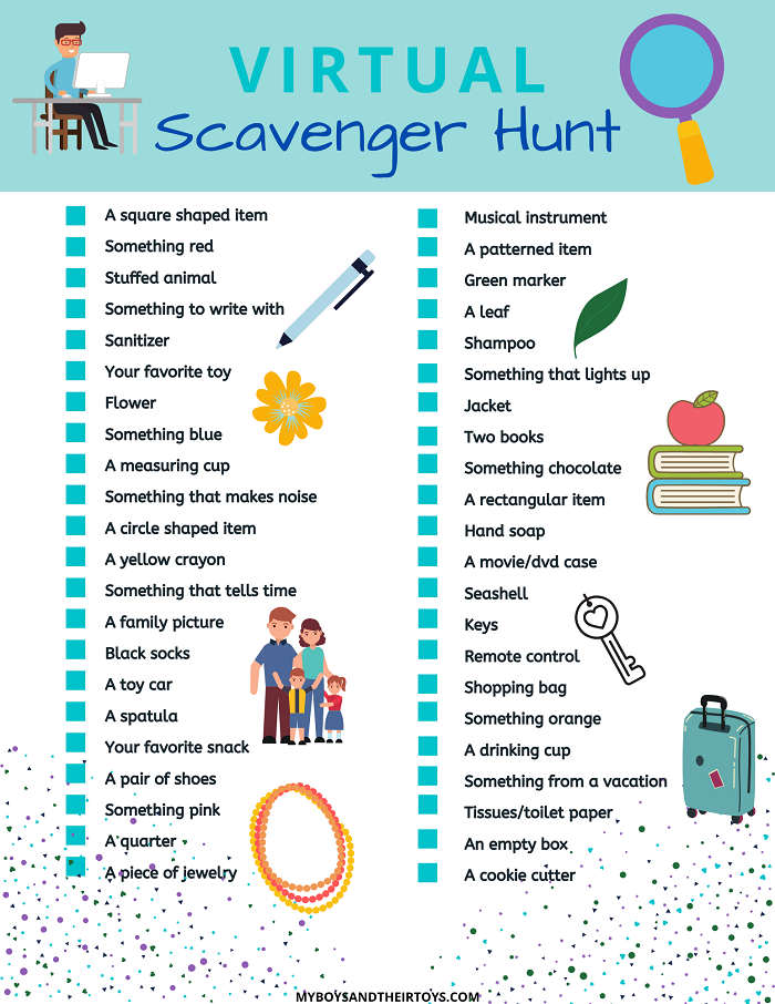 Printable Internet Scavenger Hunt