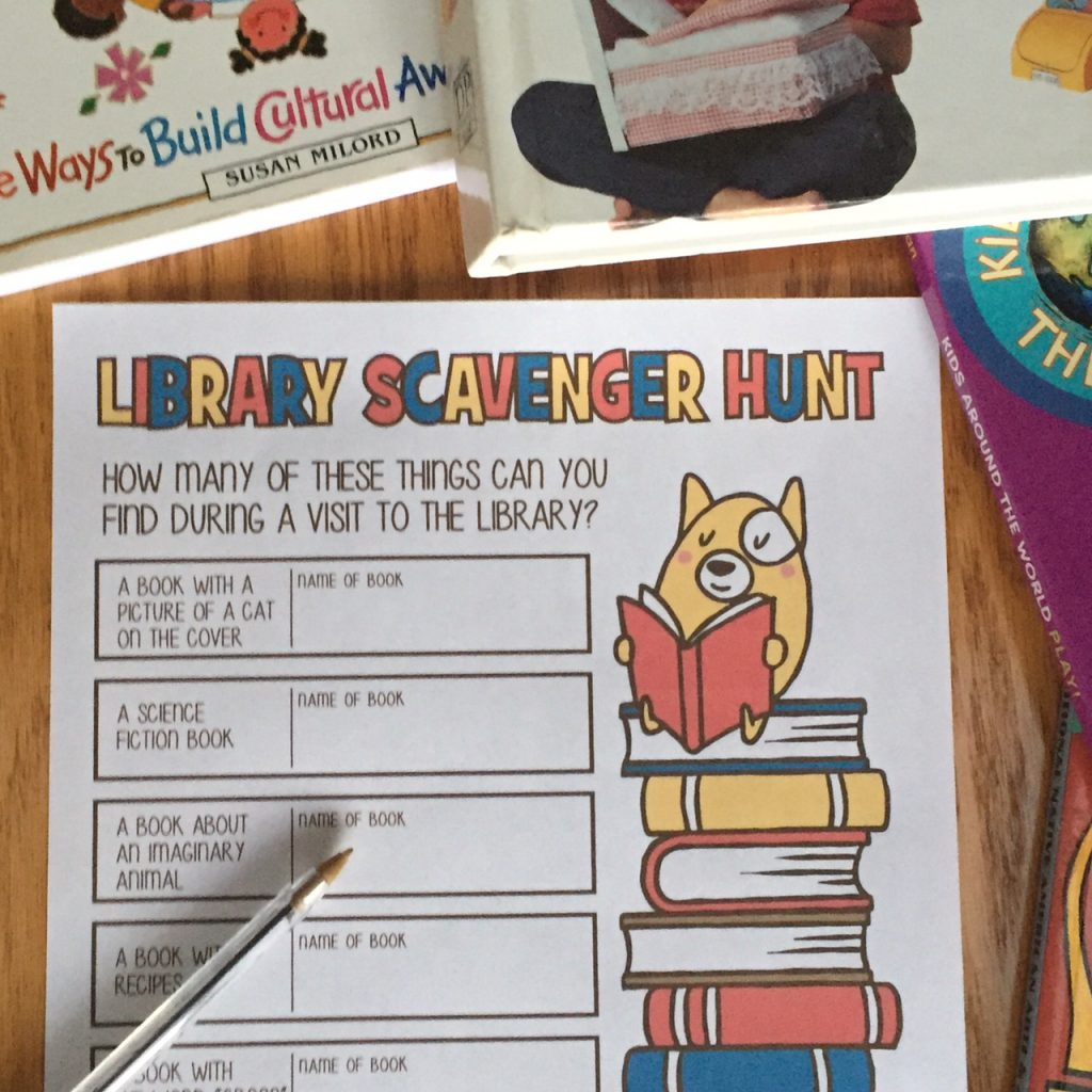 Printable Library Scavenger Hunt