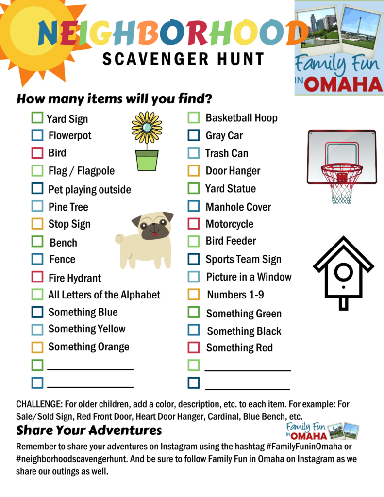 Printable Outdoor Scavenger Hunt