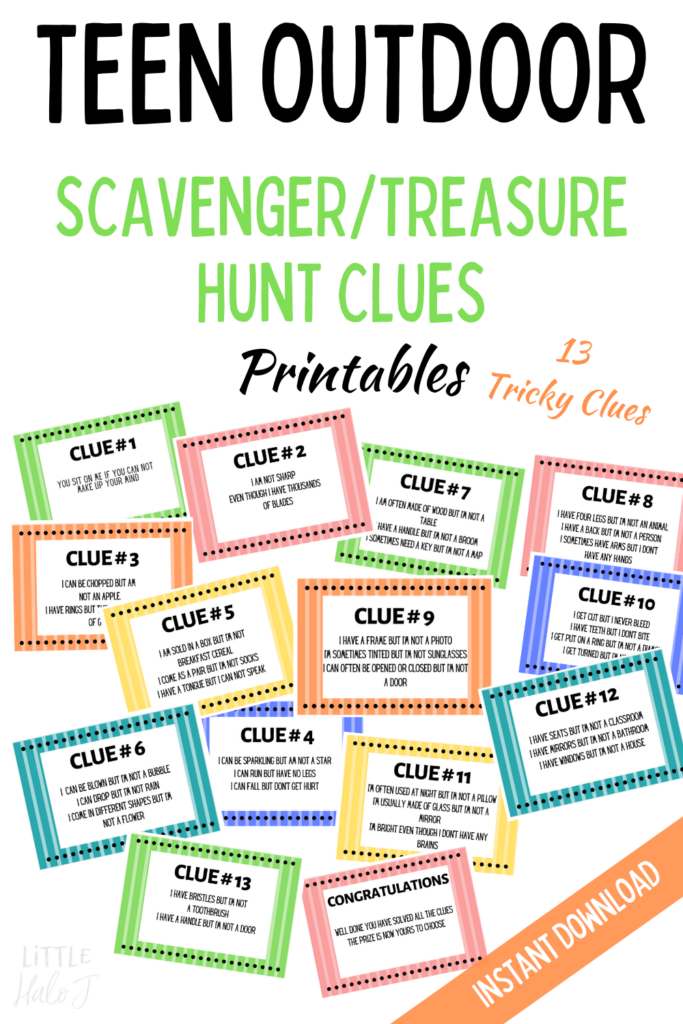 Printable Scavenger Hunt Clues