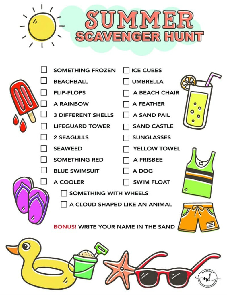 Printable Scavenger Hunt For Kids