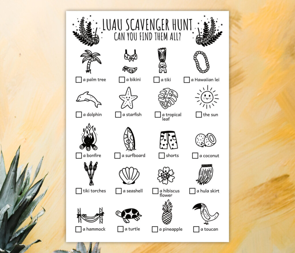 Printable Scavenger Hunt Hawaii Free Printable Templates