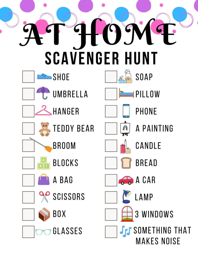 Printable Scavenger Hunt Ideas