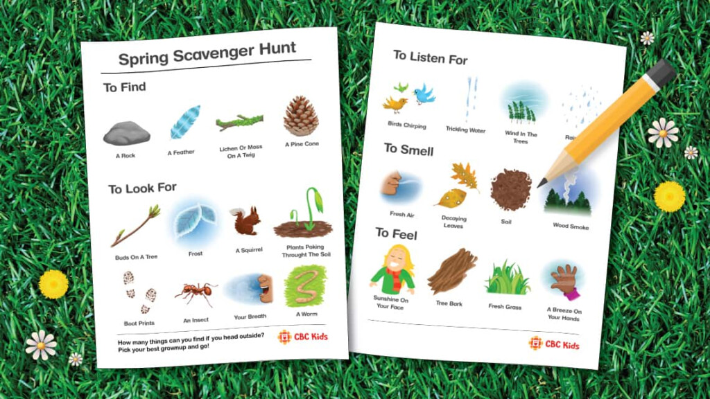 Printable Spring Scavenger Hunt Articles CBC Kids