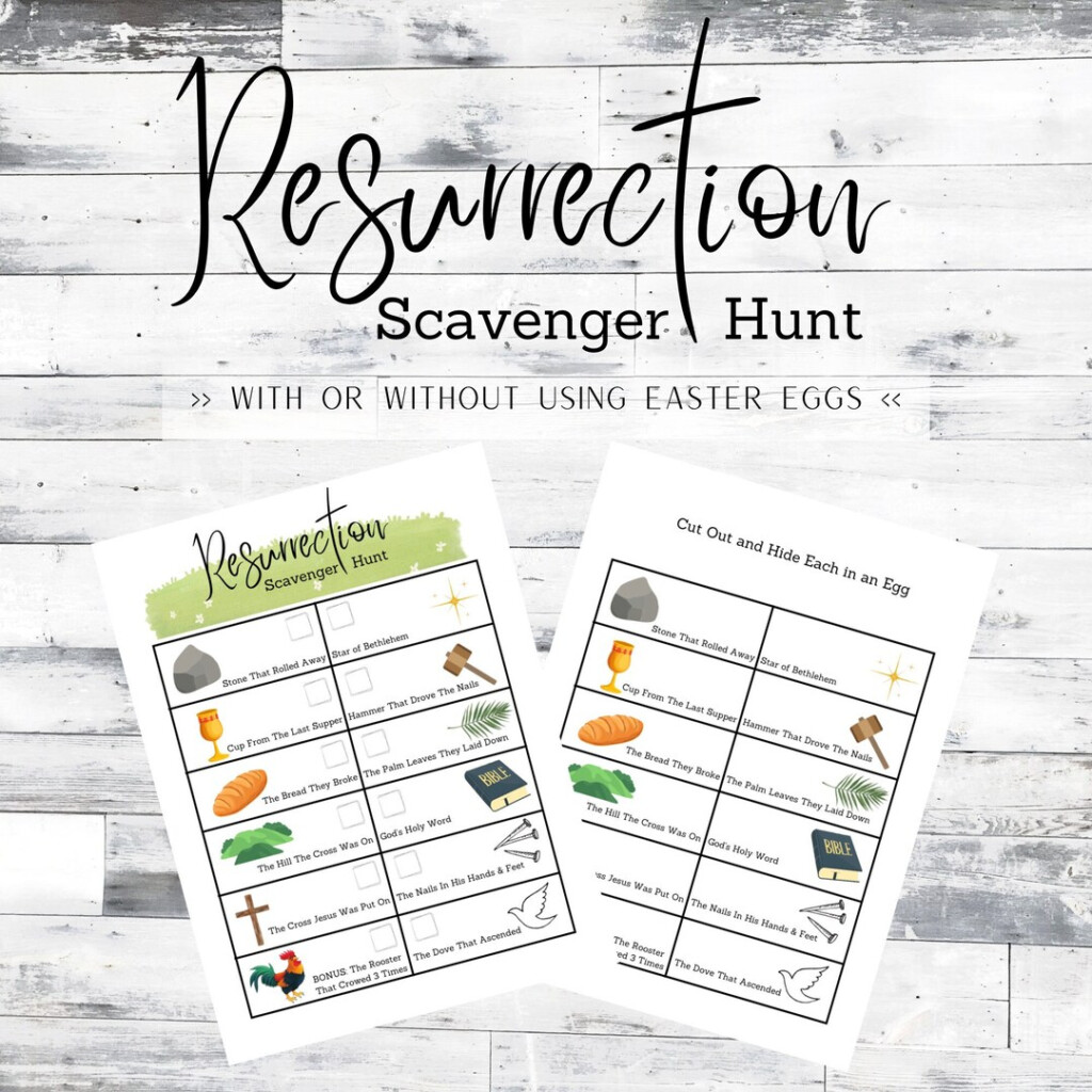 Resurrection Scavenger Hunt Printable Sunday School Resurrection 