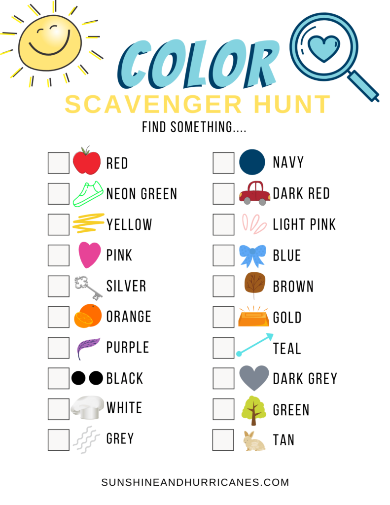 Scavenger Hunt Printables