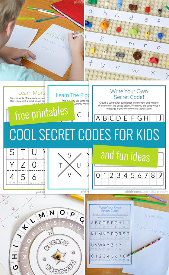 Secret Codes For Kids Printable