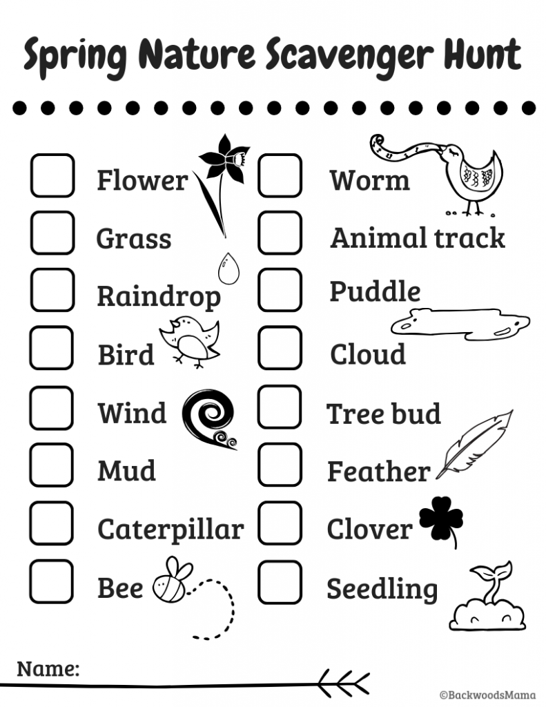 Signs Of Spring Nature Walk Prompts For Kids Free Printables 