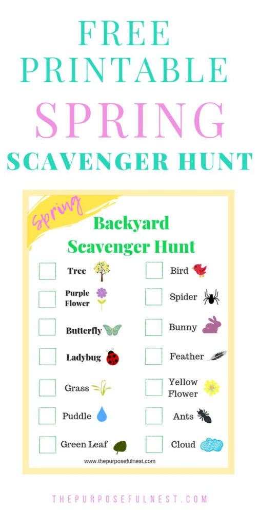 Signs Of Spring Scavenger Hunt Free Printable