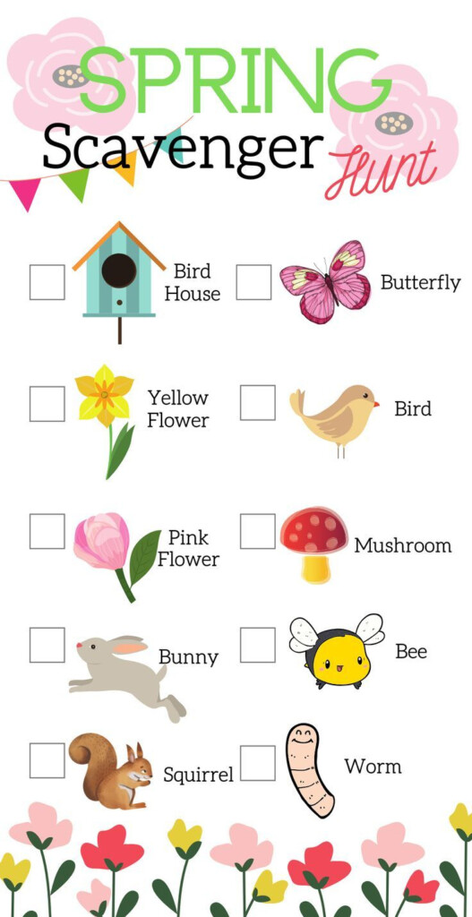 Signs Of Spring Scavenger Hunt Free Printable