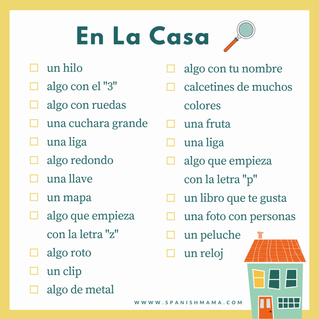 Spanish Scavenger Hunts with Free Printable Checklists 