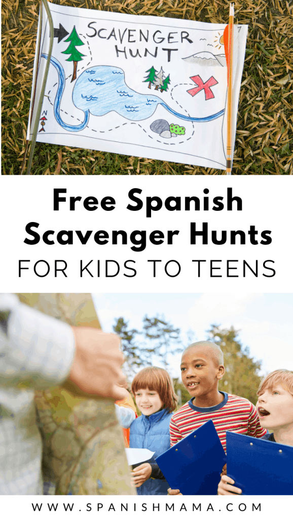 Spanish Scavenger Hunts with Free Printable Checklists Spanish 