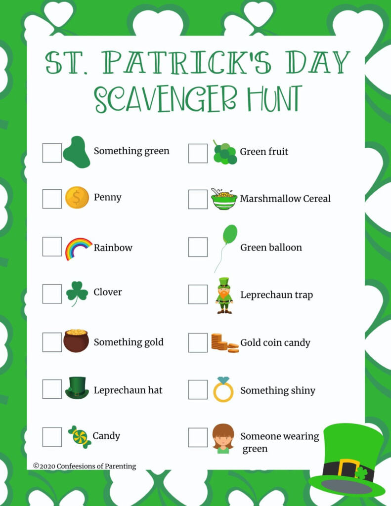 St Patrick s Day Scavenger Hunt