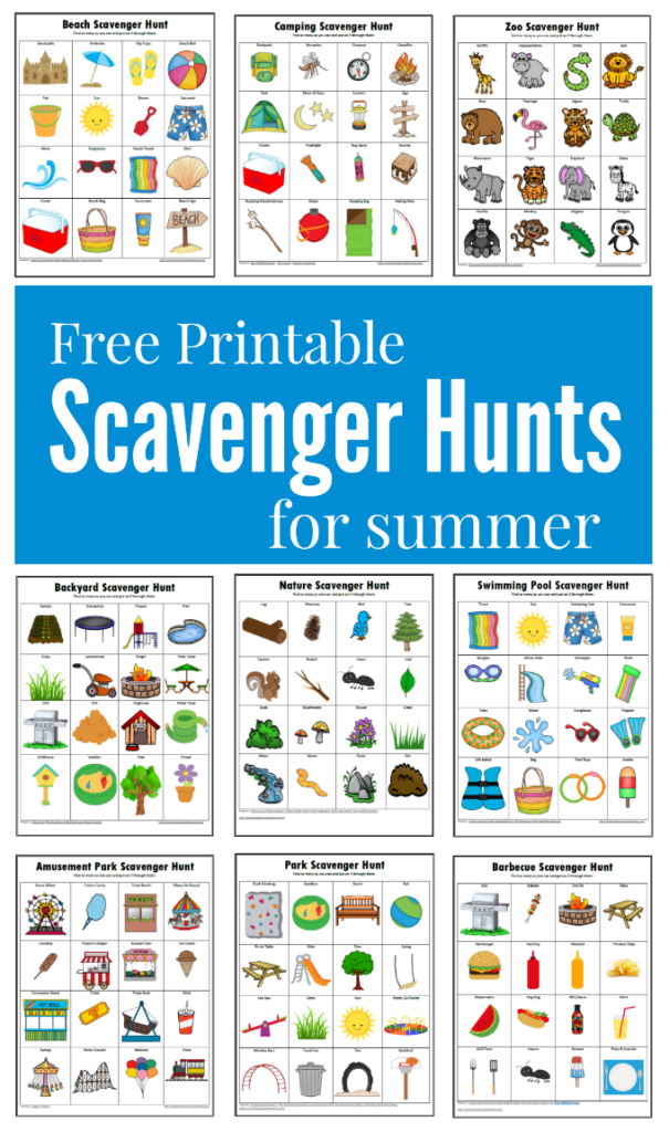 Summer Scavenger Hunt Printable