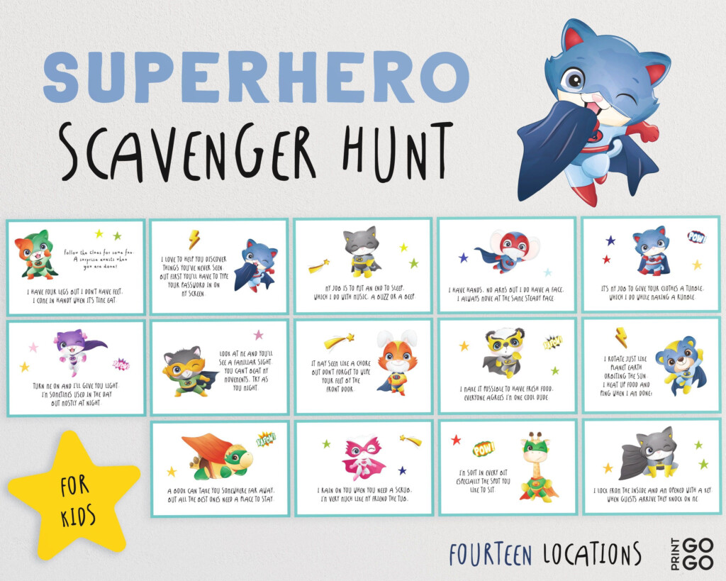 Superhero Scavenger Hunt The Search For Justice Surprises And Hidden 