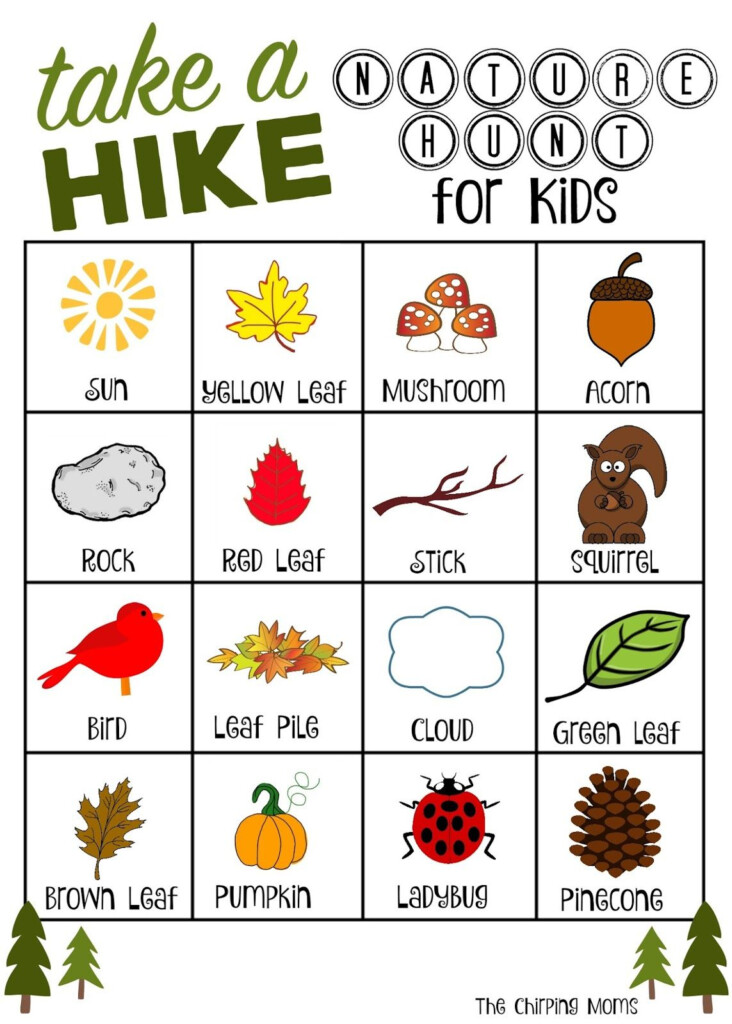  Take A Hike Nature Hunt Free Printable Nature Hunt Nature 