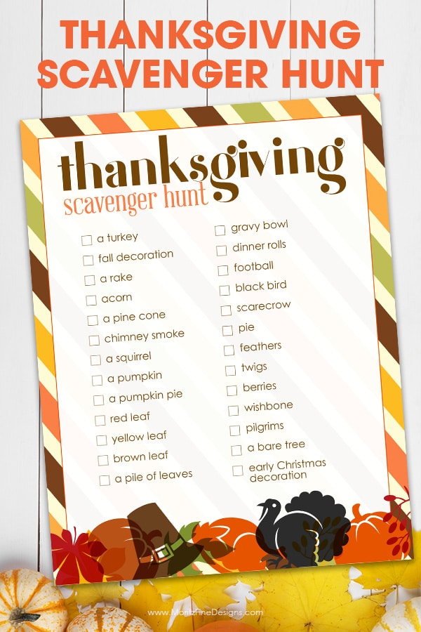 Thanksgiving Scavenger Hunt